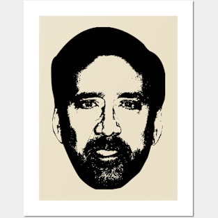 Nicolas Cage Iconic Hollywood Actor Face: Tribute to Film Legend Posters and Art